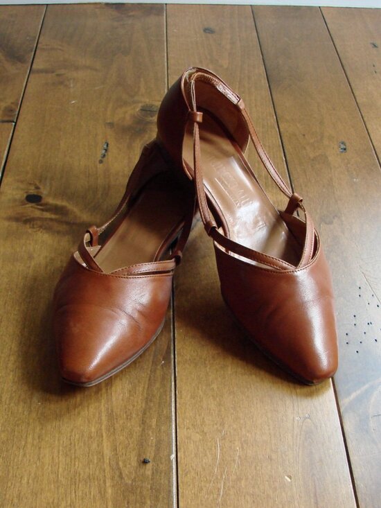 Giorgio Armani Shoes - Giorgio Armani Brown Leather Sandals Flats Slip On Made in Italy Vintage Size 36